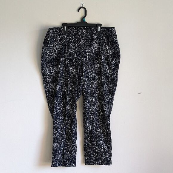Lane Bryant White Black Stretch Slacks - Picture 1 of 5